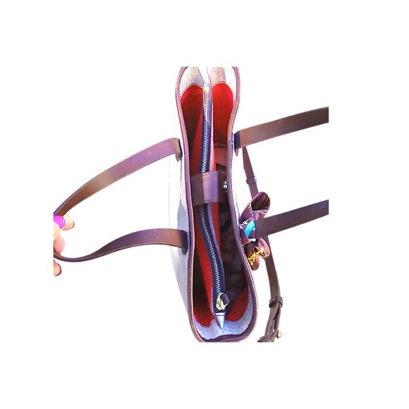 Dooney & Bourke NEW Leather Basket Weave Liliana Shopper Tote & Wristlet EUC - Picture 4 of 14